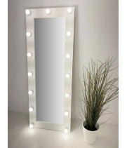 Белое гримерное зеркало с подсветкой 160х60