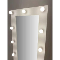 Белое гримерное зеркало с подсветкой 160х60