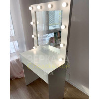 Гримерный стол Ирэн с зеркалом и подсветкой