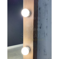 Гримерное зеркало с подсветкой 120х80 коричневая патина