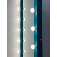 Гримерное зеркало с подсветкой 180х80 аквамарин