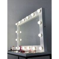 Гримерное зеркало 70х100 с подсветкой лампочками