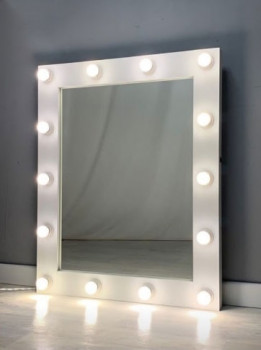 Гримерное зеркало с освещением 100х80 см 14 ламп премиум