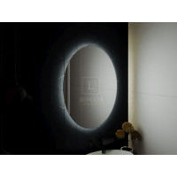 Зеркало в ванную комнату с подсветкой светодиодной лентой Априка