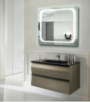 Зеркало в ванную комнату с подсветкой Атлантик 700х700 мм