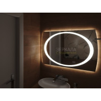 Зеркало в ванную комнату с подсветкой светодиодной лентой Авелино СТ