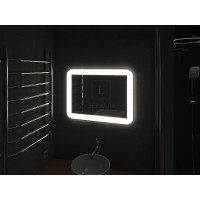 Зеркало в ванную комнату с подсветкой светодиодной лентой Кампли