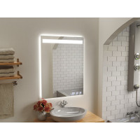 Зеркало в ванную комнату с подсветкой светодиодной лентой Капачо