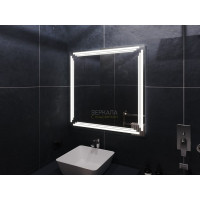 Зеркало в ванную комнату с подсветкой Диаманте 750х750 мм
