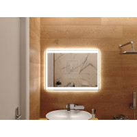 Зеркало в ванную комнату с подсветкой светодиодной лентой Инворио