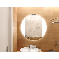 Зеркало в ванную комнату с подсветкой светодиодной лентой Ланувио