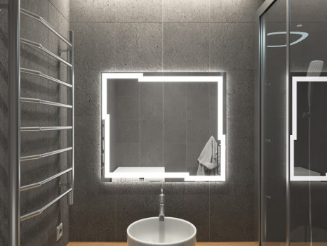 Зеркало в ванную комнату с подсветкой Лавелло 900х900 мм