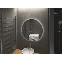 Зеркало в ванную комнату с подсветкой светодиодной лентой Леванто