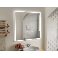 Зеркало в ванную комнату с подсветкой светодиодной лентой Люмиро Слим