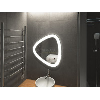 Зеркало в ванную комнату с подсветкой светодиодной лентой Манго