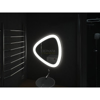 Зеркало в ванную комнату с подсветкой светодиодной лентой Манго