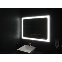 Зеркало в ванную комнату с подсветкой светодиодной лентой Неаполь