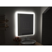 Зеркало в ванную комнату с подсветкой светодиодной лентой Серино
