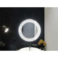 Зеркало в ванную комнату с подсветкой светодиодной лентой Варедо