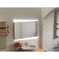 Зеркало в ванную комнату с подсветкой светодиодной лентой Вернанте