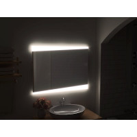 Зеркало в ванную комнату с подсветкой светодиодной лентой Вернанте