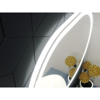 Зеркало в ванную комнату с подсветкой светодиодной лентой Визанно
