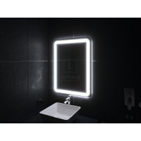 Зеркало в ванную комнату с подсветкой светодиодной лентой Вияна