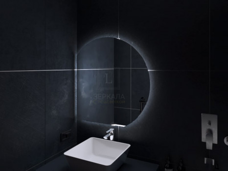 Зеркало в ванную комнату с подсветкой светодиодной лентой Виггон
