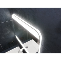 Зеркало в ванную комнату с подсветкой светодиодной лентой Вильнос