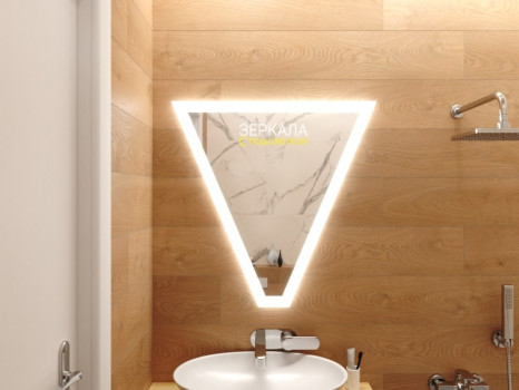 Зеркало в ванную комнату с подсветкой Винчи 600х600 мм