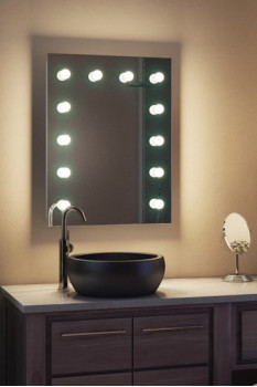 Зеркало в ванную с подсветкой для макияжа Лея